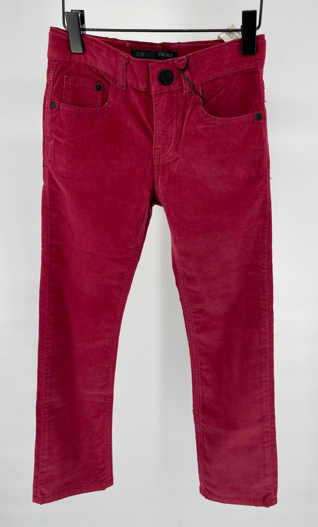 Broek Velours Rood Slim Fit Maat 122