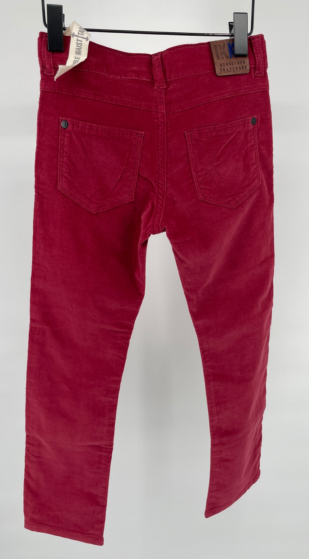 Broek Velours Rood Slim Fit Maat 122