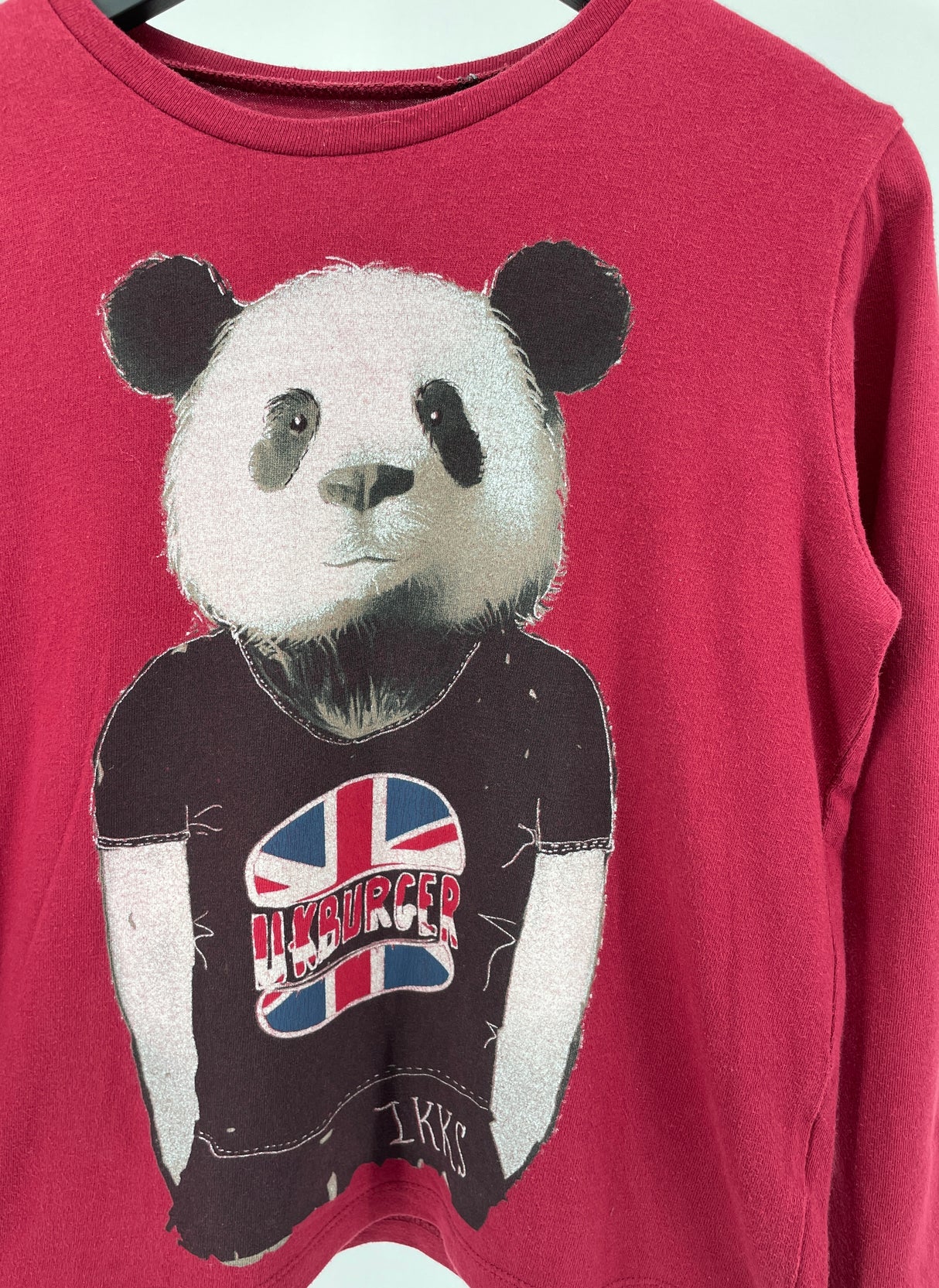 Longsleeve Rood Pandabeer Maat 128