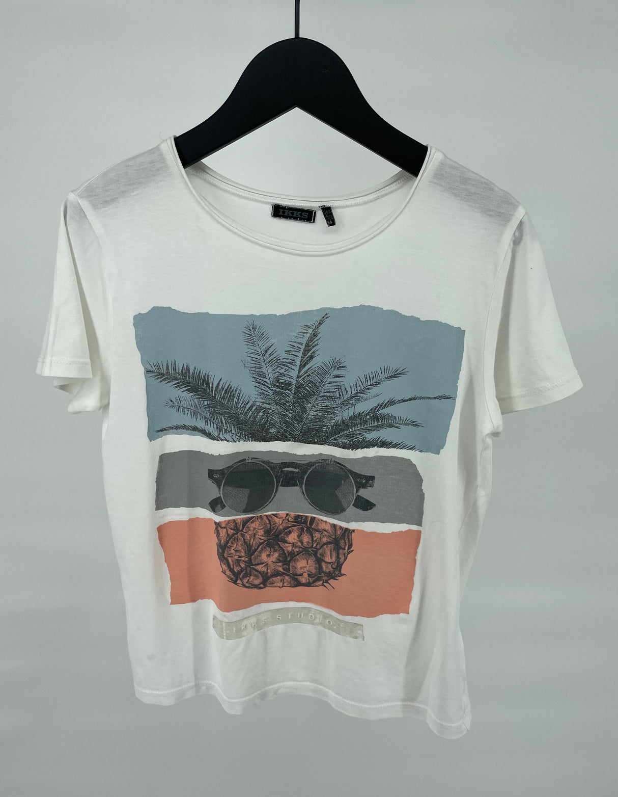 T-shirt Wit Ananas Maat 122 / 128
