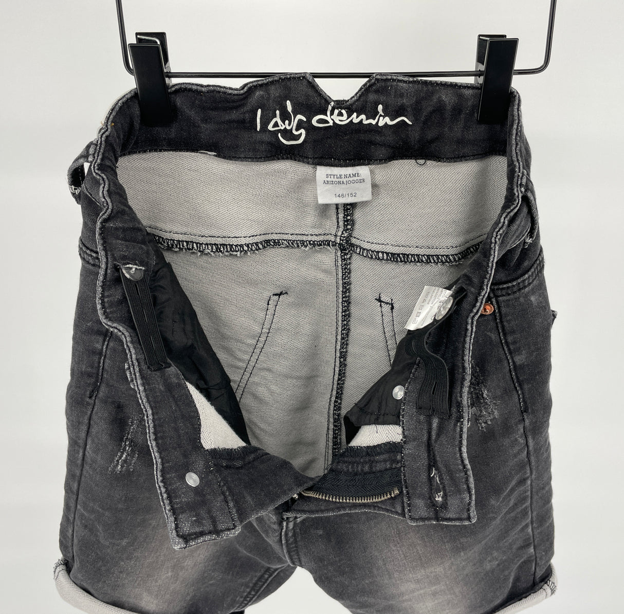 Korte Broek Denim Zwart Maat 146 / 152