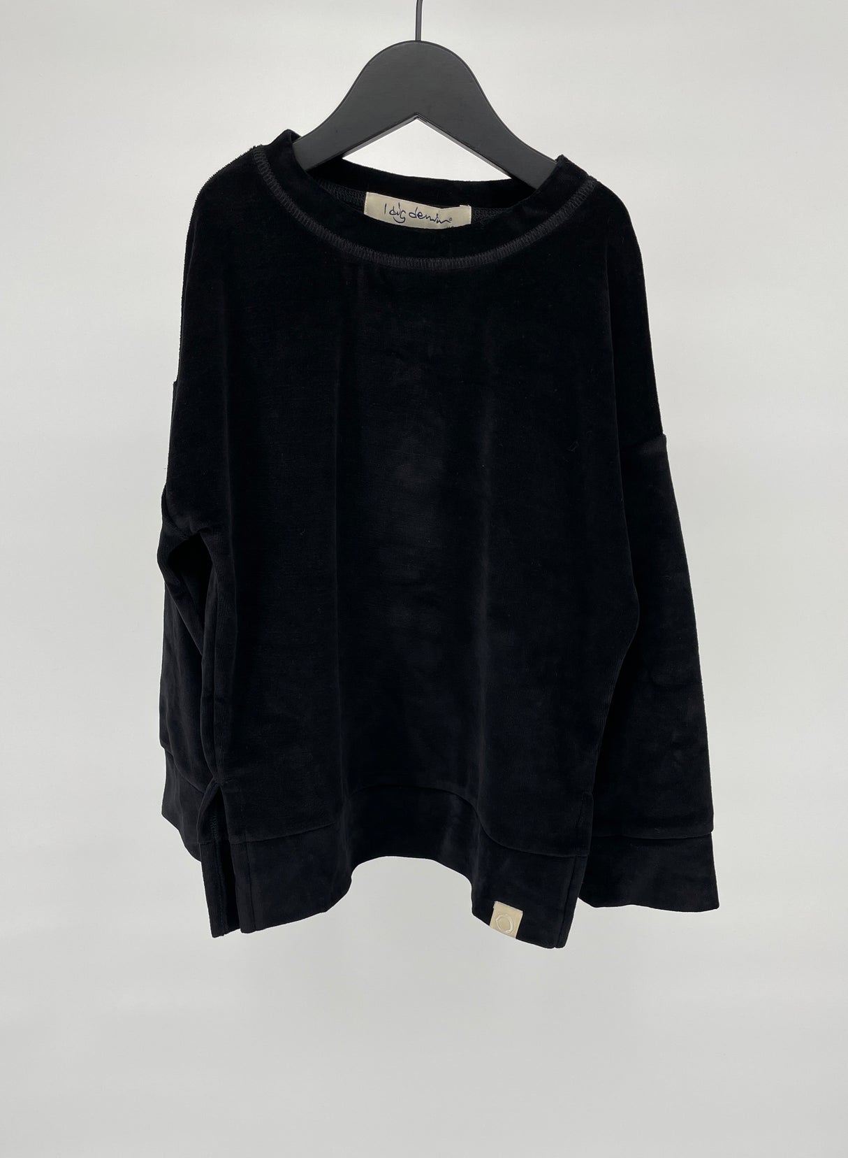 Trui Velours Zwart Maat 110 / 116