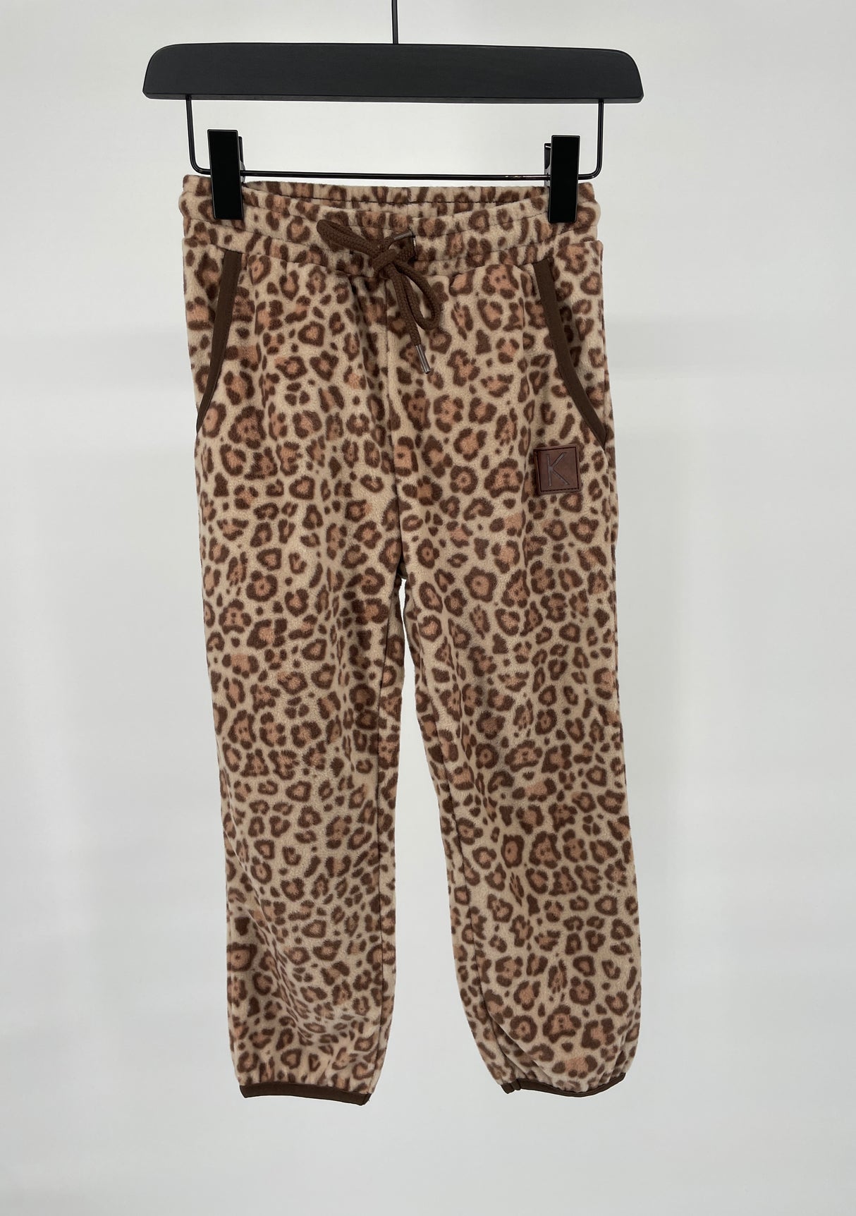 Joggingbroek Fleece Bruin Luipaard Maat 98