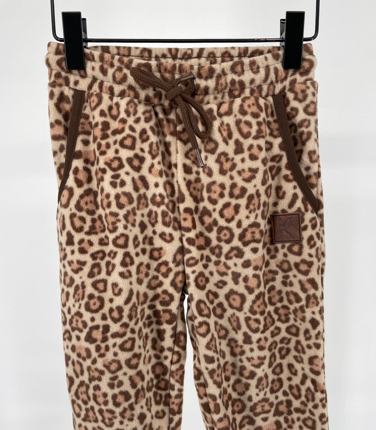 Joggingbroek Fleece Bruin Luipaard Maat 98