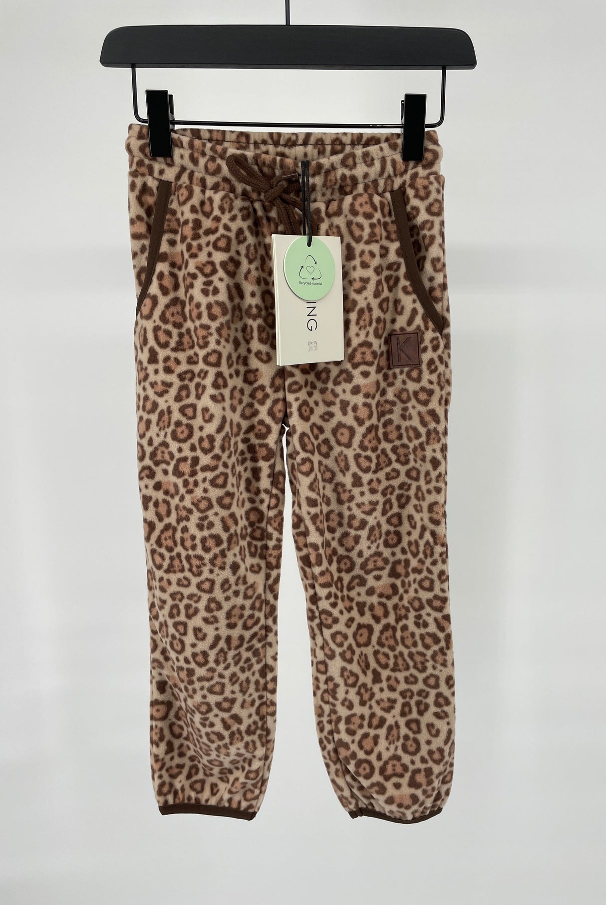 Joggingbroek Fleece Bruin Luipaard Maat 98