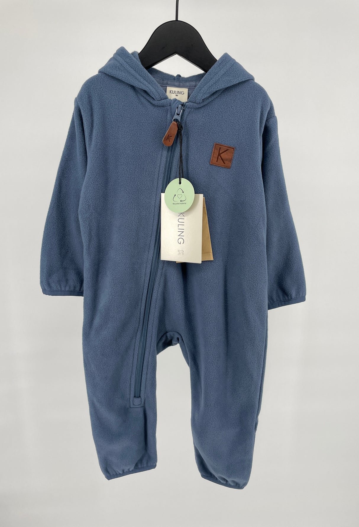 One Piece Blauw Fleece Maat 80