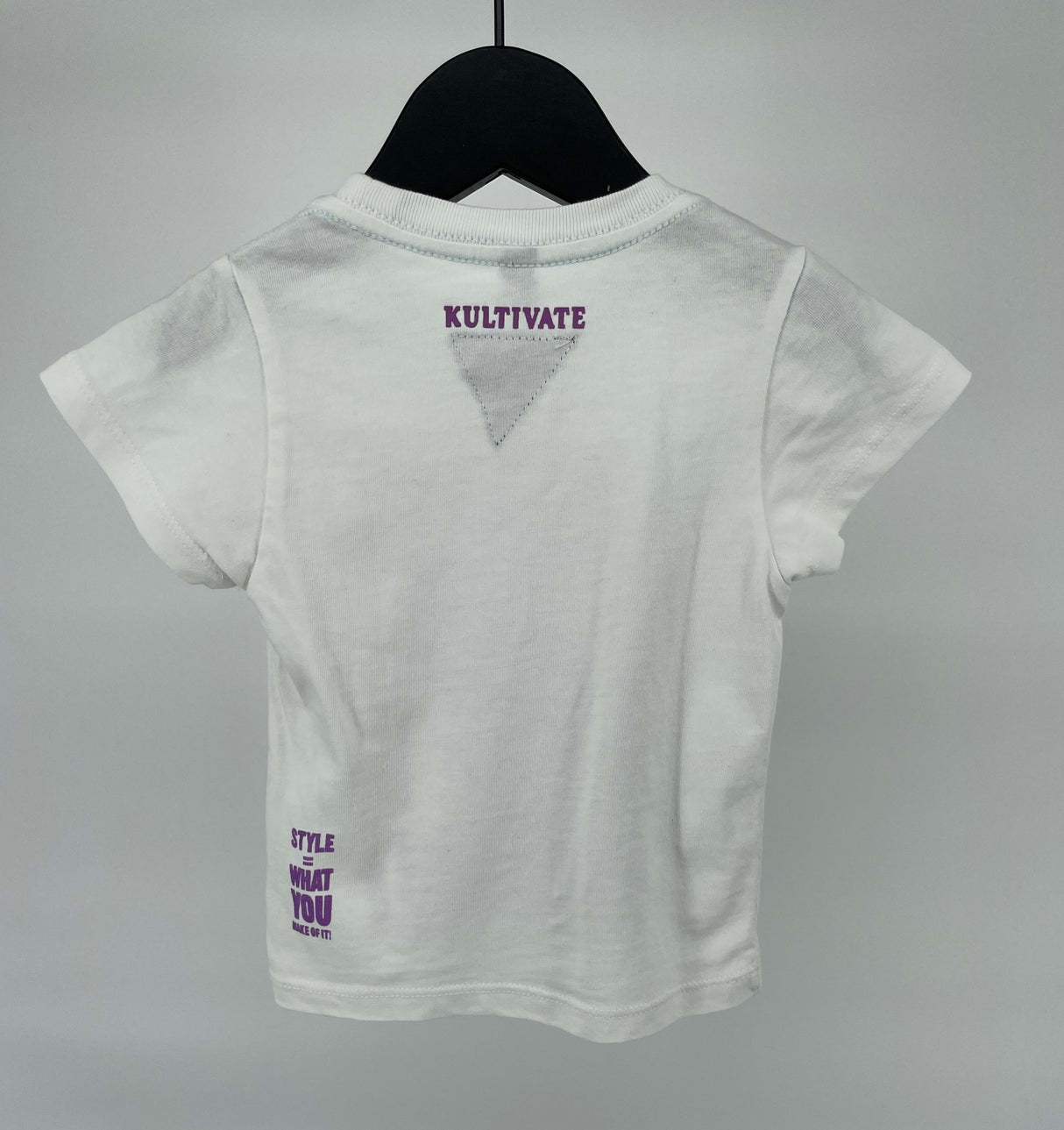 T-shirt Wit Paars Diamonds Maat 68