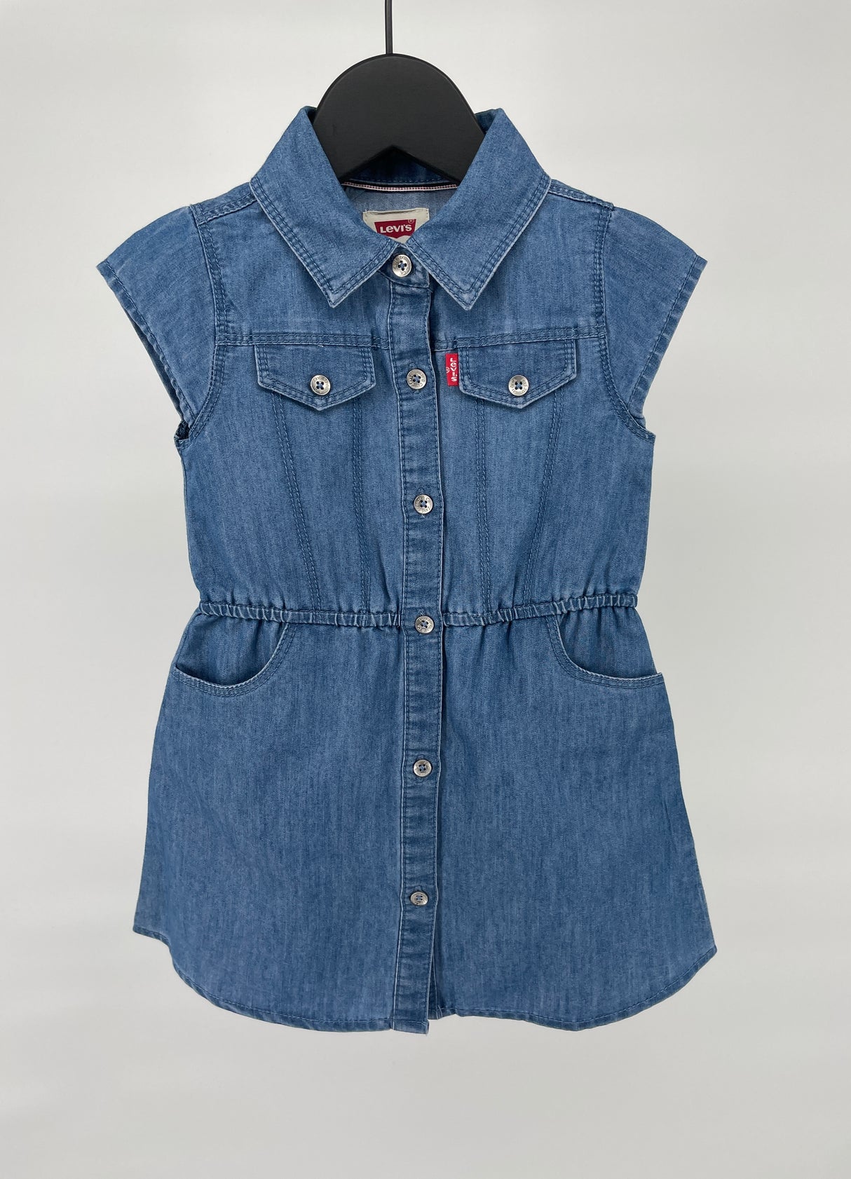 Jurk Denim Blauw Korte Mouw Maat 86