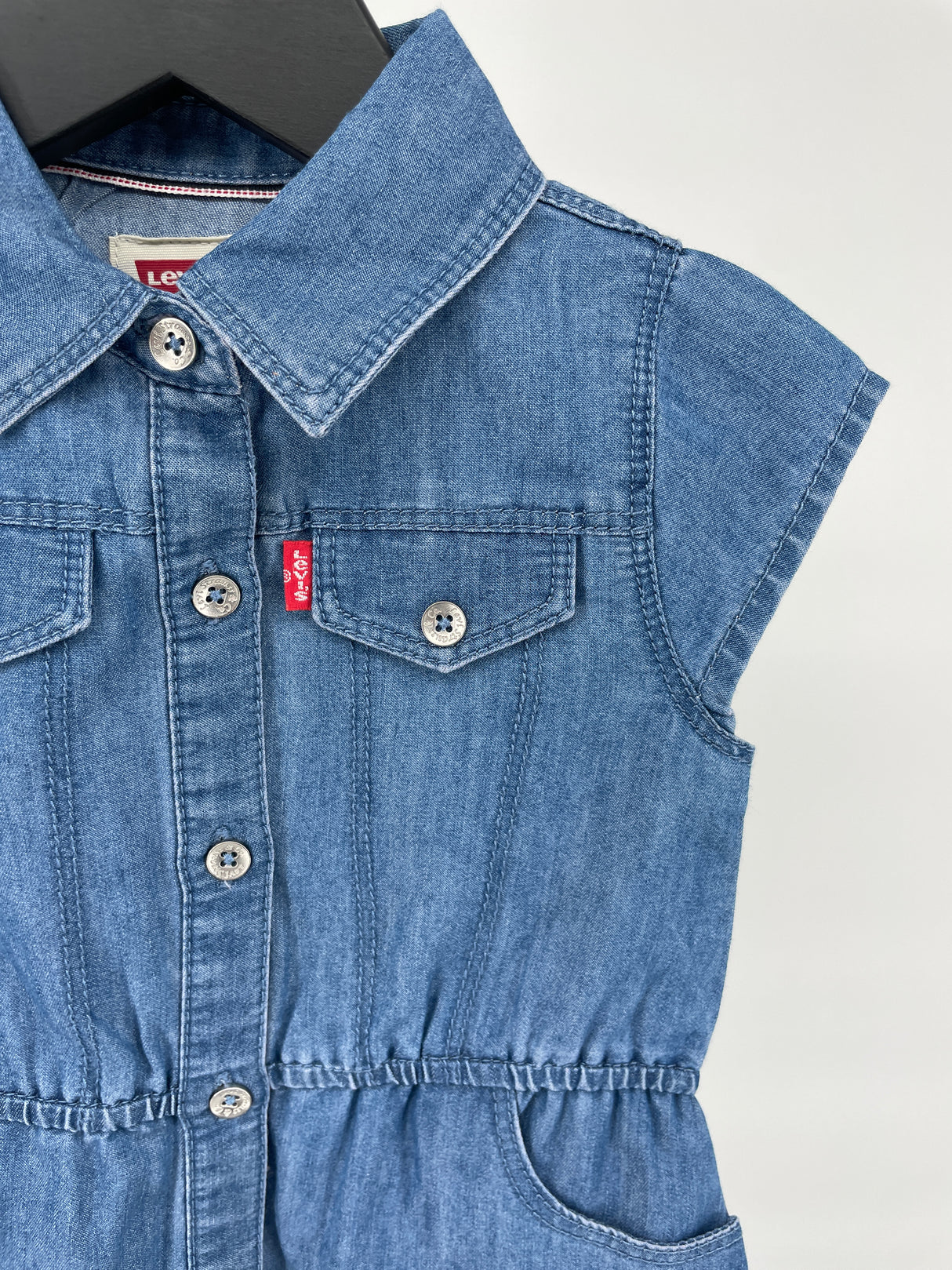 Jurk Denim Blauw Korte Mouw Maat 86