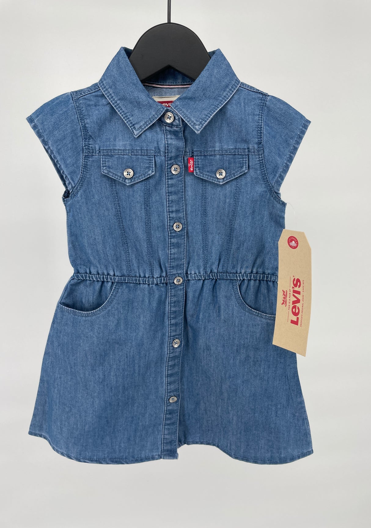 Jurk Denim Blauw Korte Mouw Maat 86