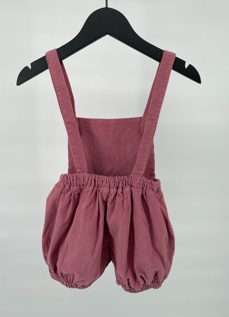 Tuinbroek Kort Roze Rib Maat 98
