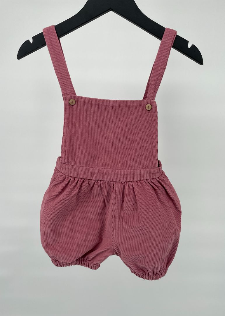Tuinbroek Kort Roze Rib Maat 98