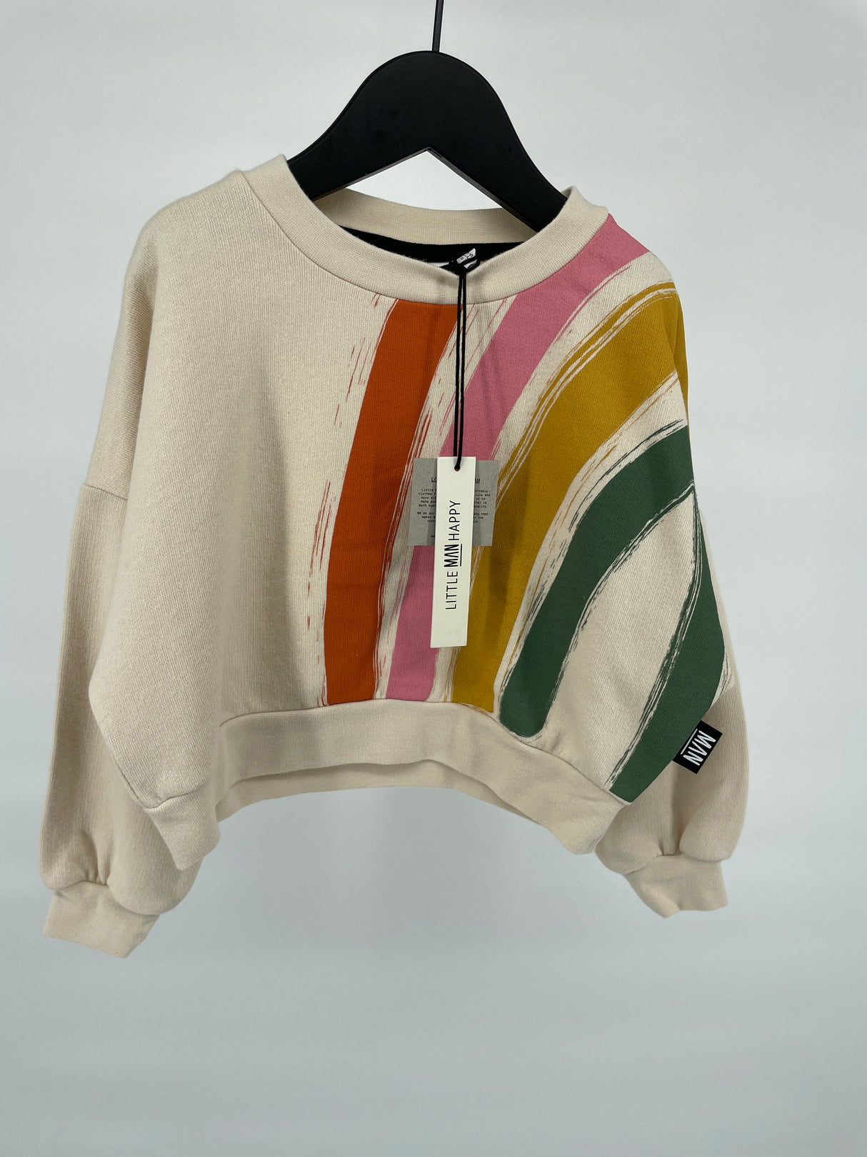 Trui Beige Regenboog Cropped Maat 92 / 98