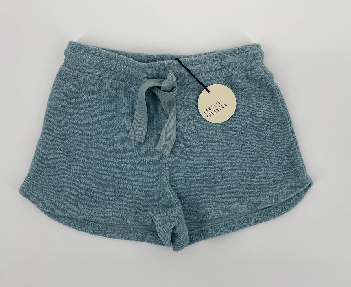 Korte Broek Blauw Badstof Maat 110 / 116