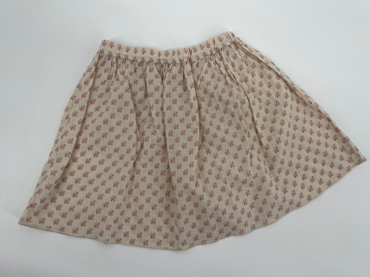 Rokje Beige met Print Besjes Maat 92