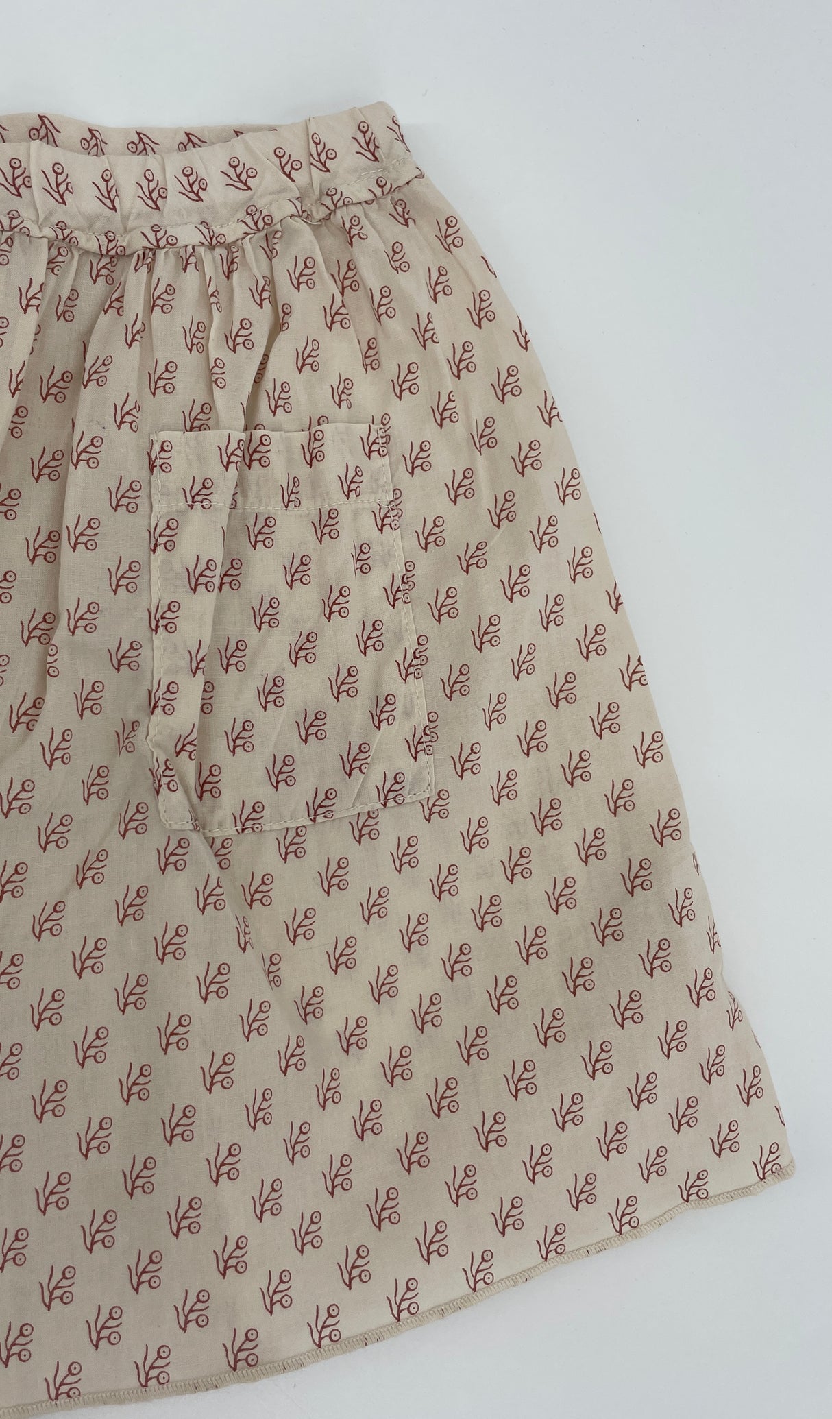 Rokje Beige met Print Besjes Maat 92