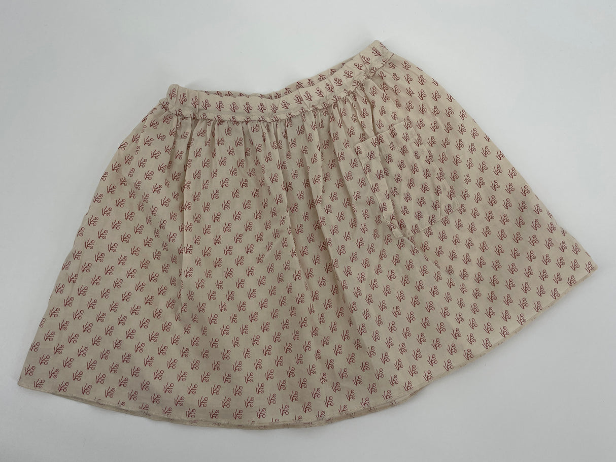 Rokje Beige met Print Besjes Maat 92