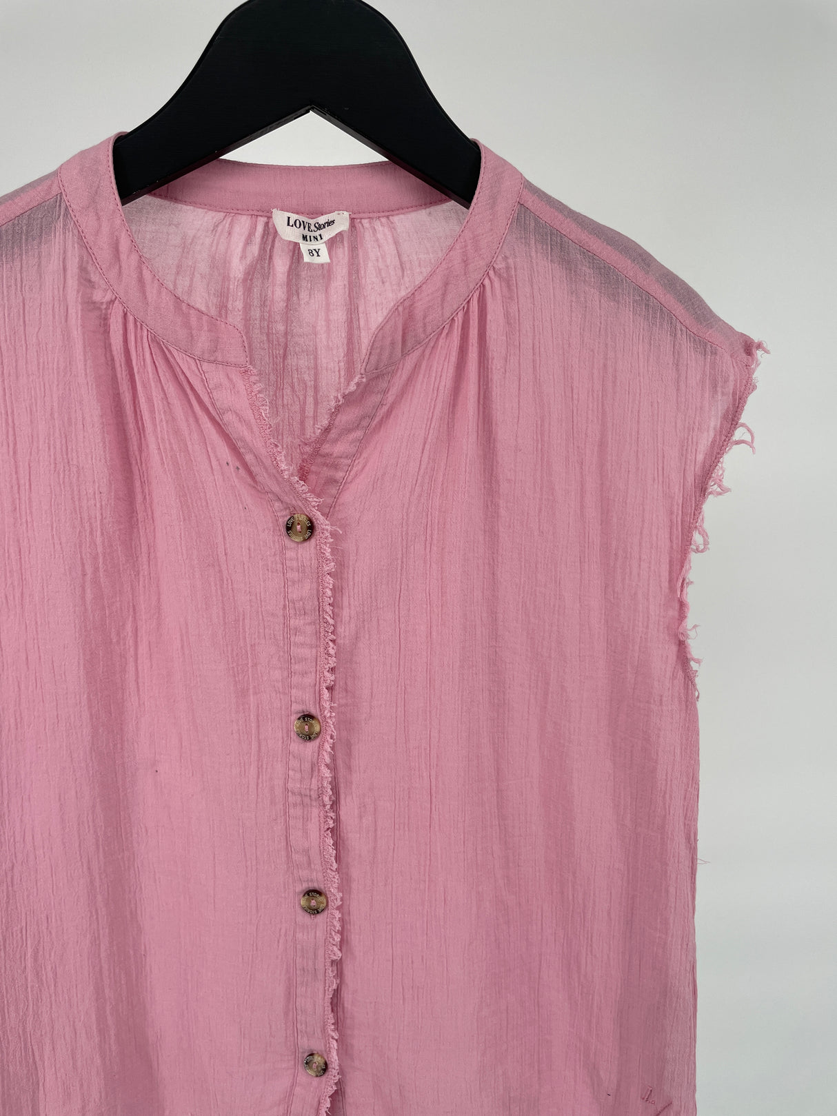 Blouse Mouwloos Roze Maat 128