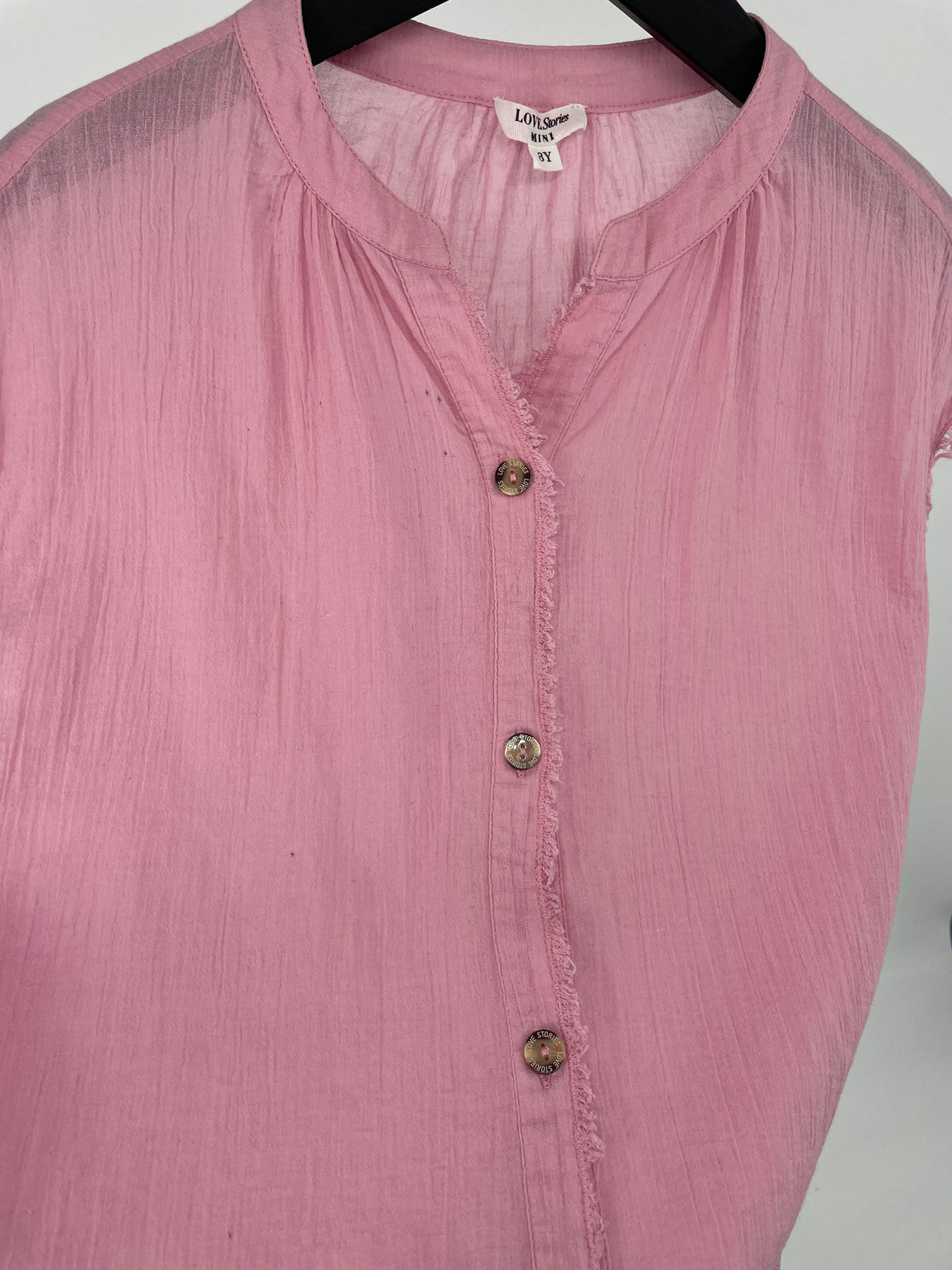 Blouse Mouwloos Roze Maat 128