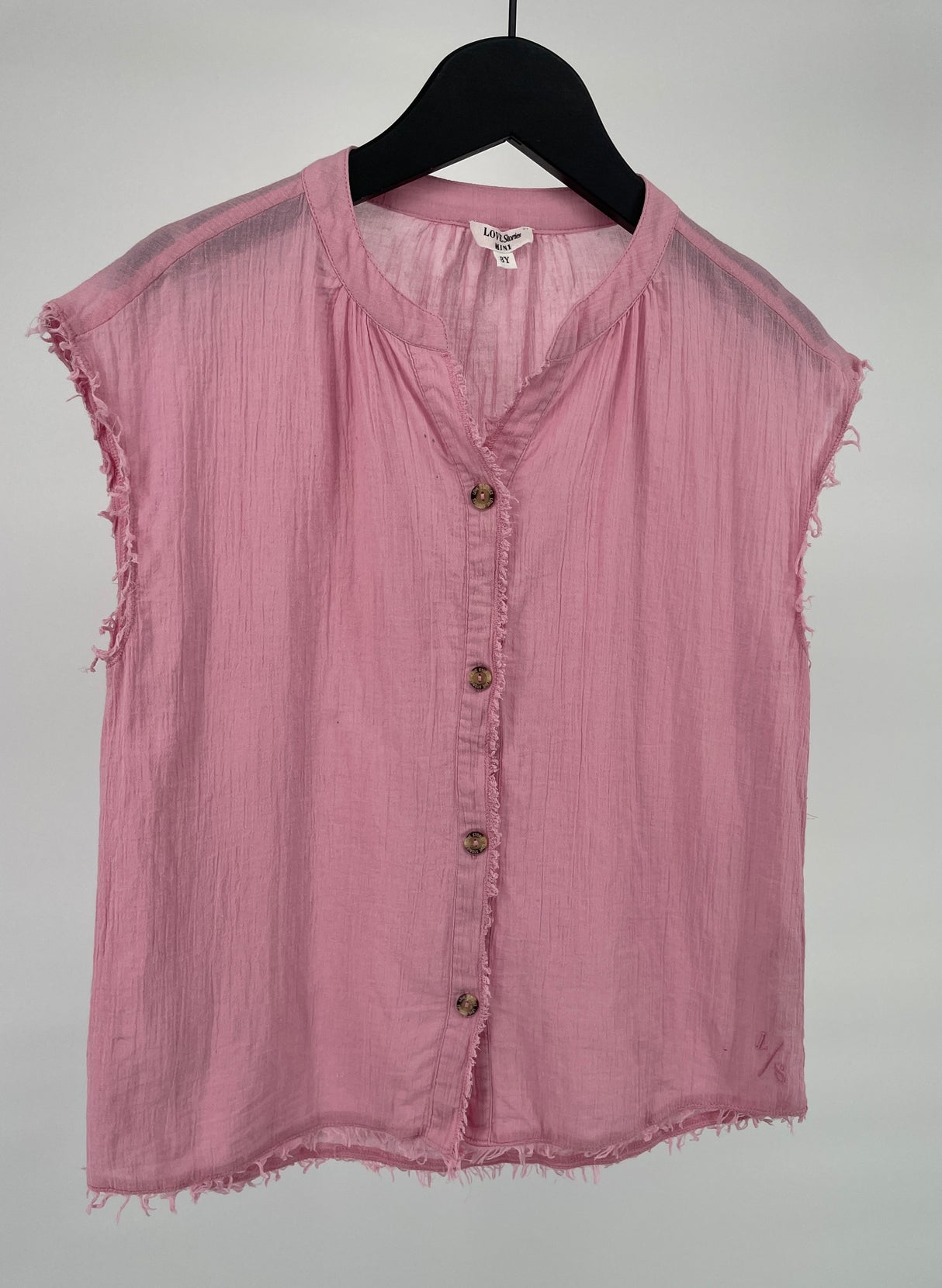 Blouse Mouwloos Roze Maat 128