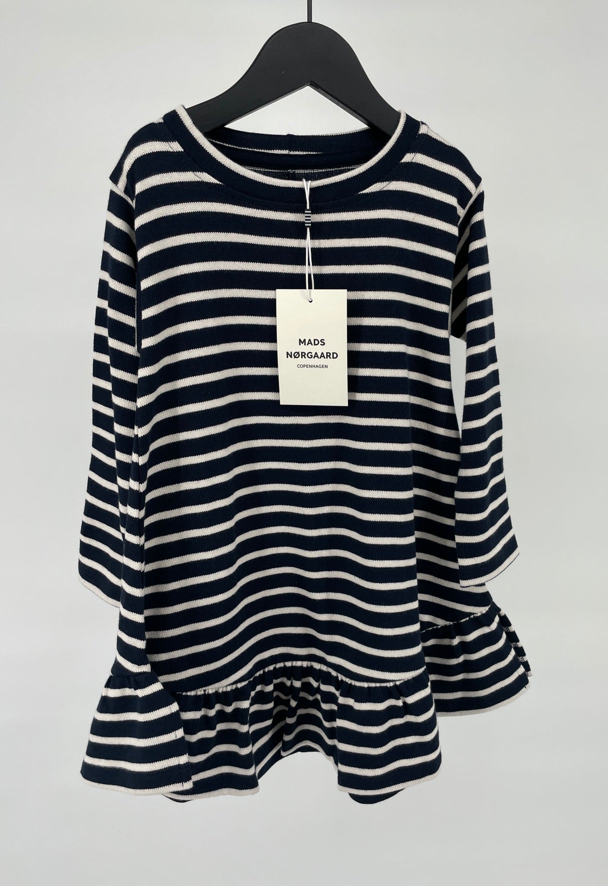 Jurk Lange Mouw Donkerblauw Beige Gestreept Maat 92