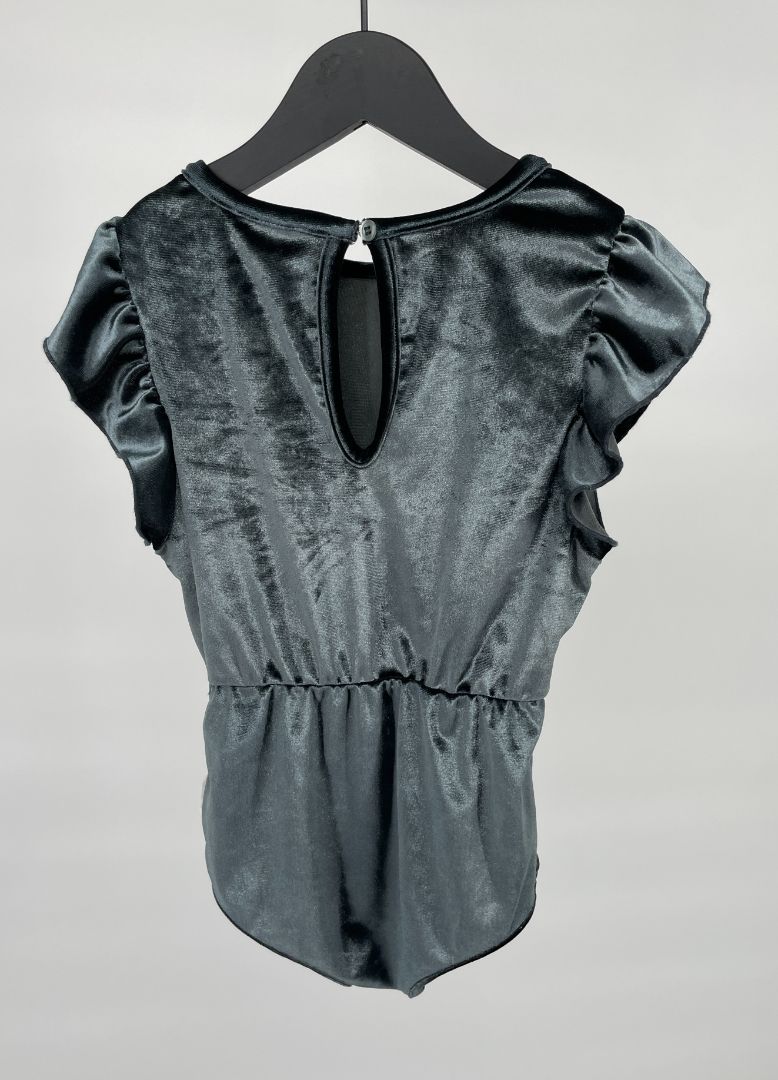 Body Blauw Grijs Velours Maat 98 / 104