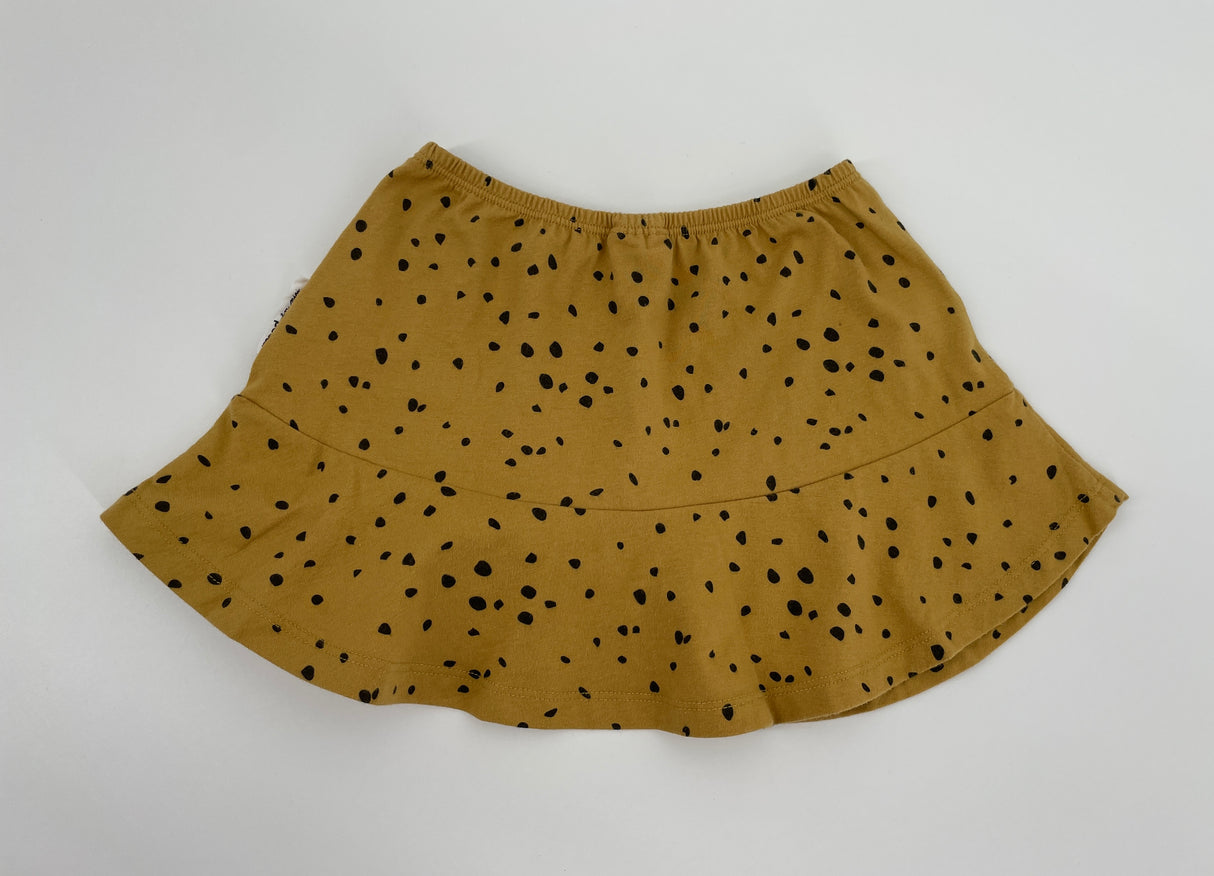 Rokje Oker Geel Zwarte Stippen Maat 98