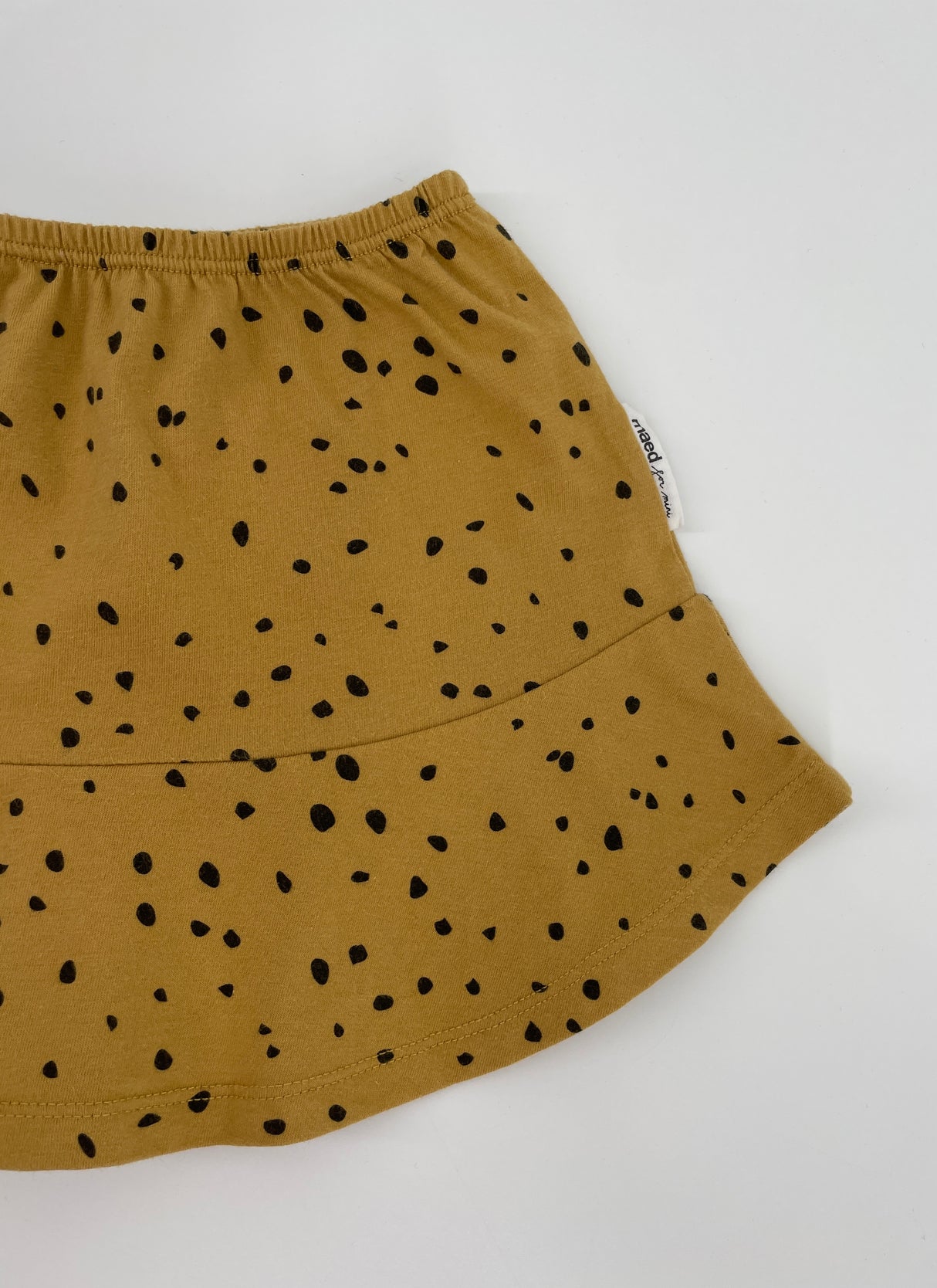 Rokje Oker Geel Zwarte Stippen Maat 98