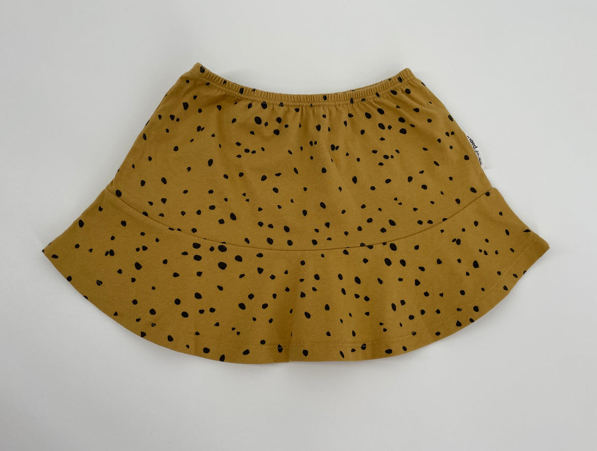 Rokje Oker Geel Zwarte Stippen Maat 98