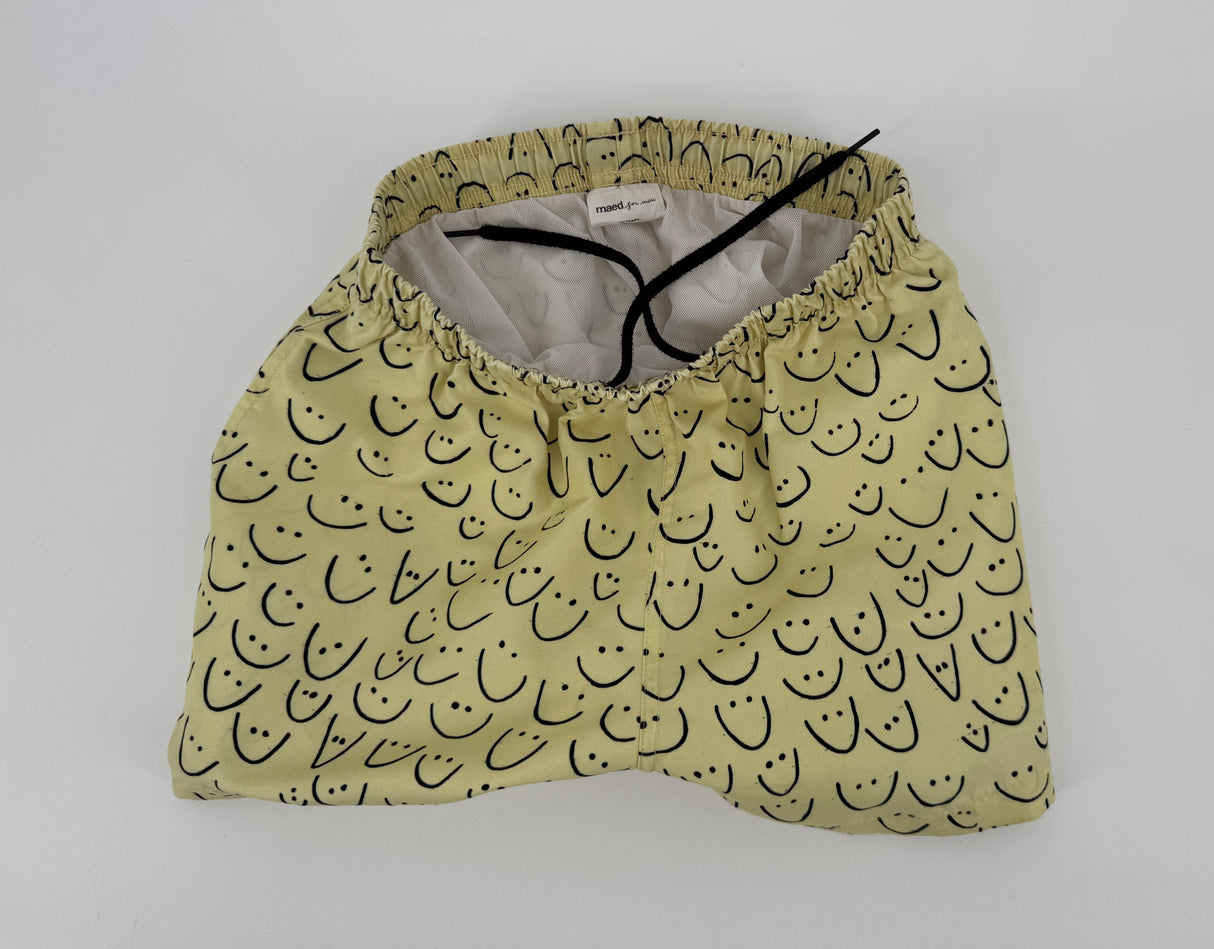 Zwembroek Geel Smiley Faces Maat 140