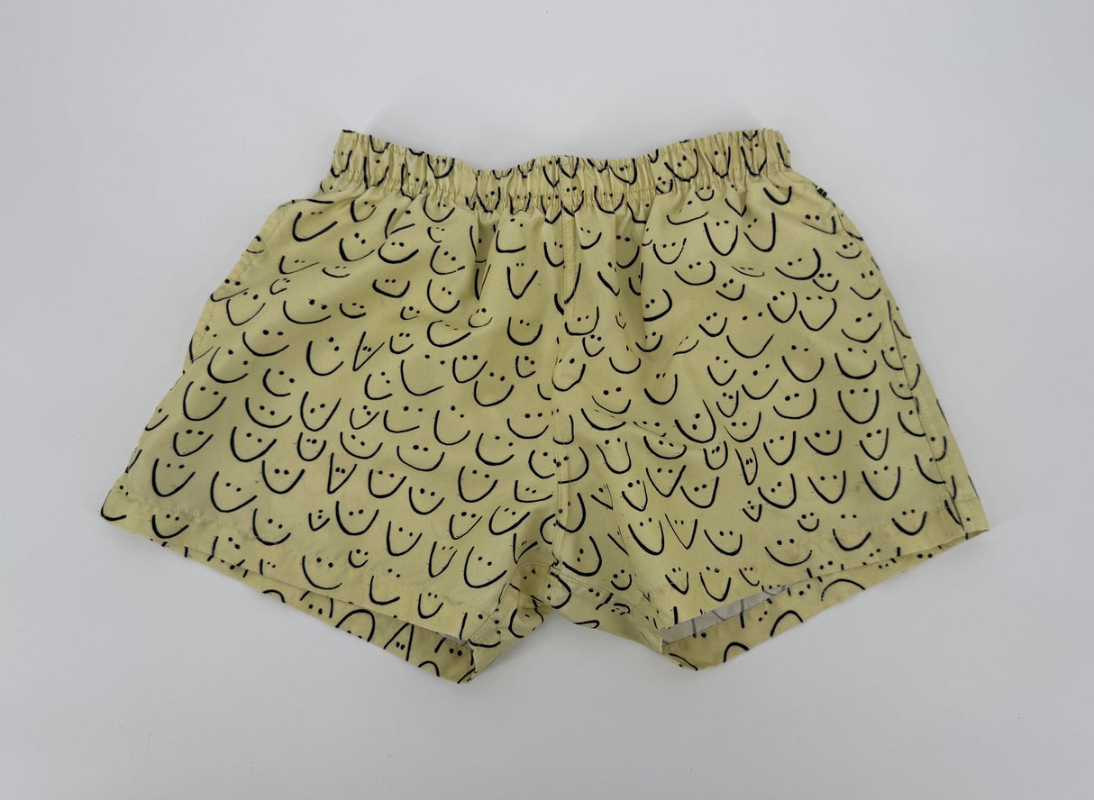 Zwembroek Geel Smiley Faces Maat 140