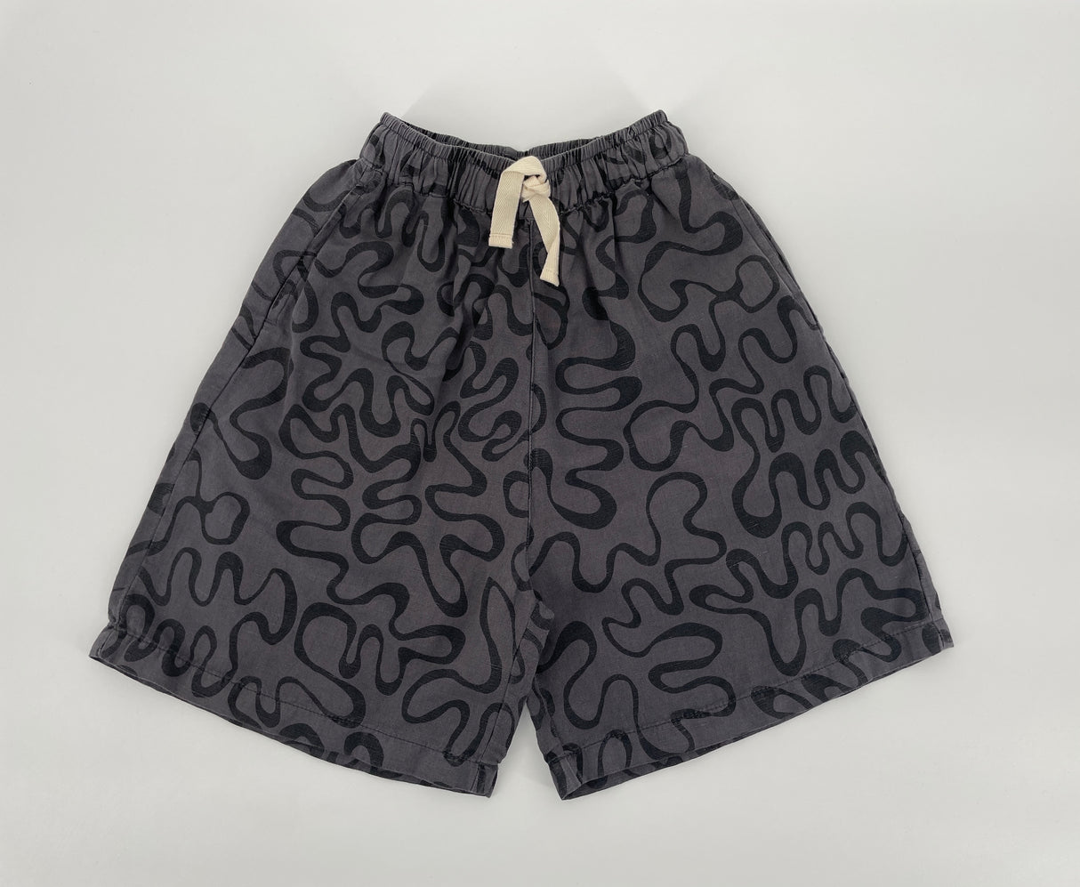 Korte Broek Culotte Grijs met Print Maat 104