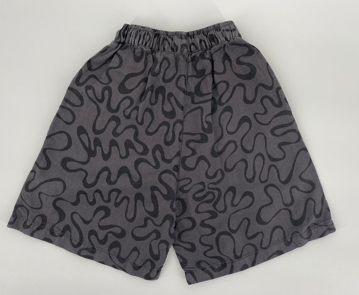 Korte Broek Culotte Grijs met Print Maat 104