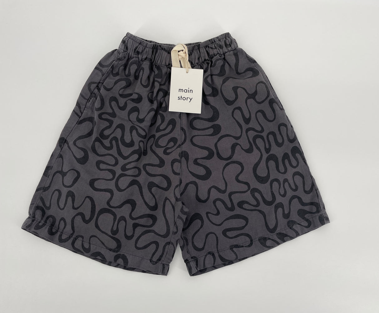 Korte Broek Culotte Grijs met Print Maat 104