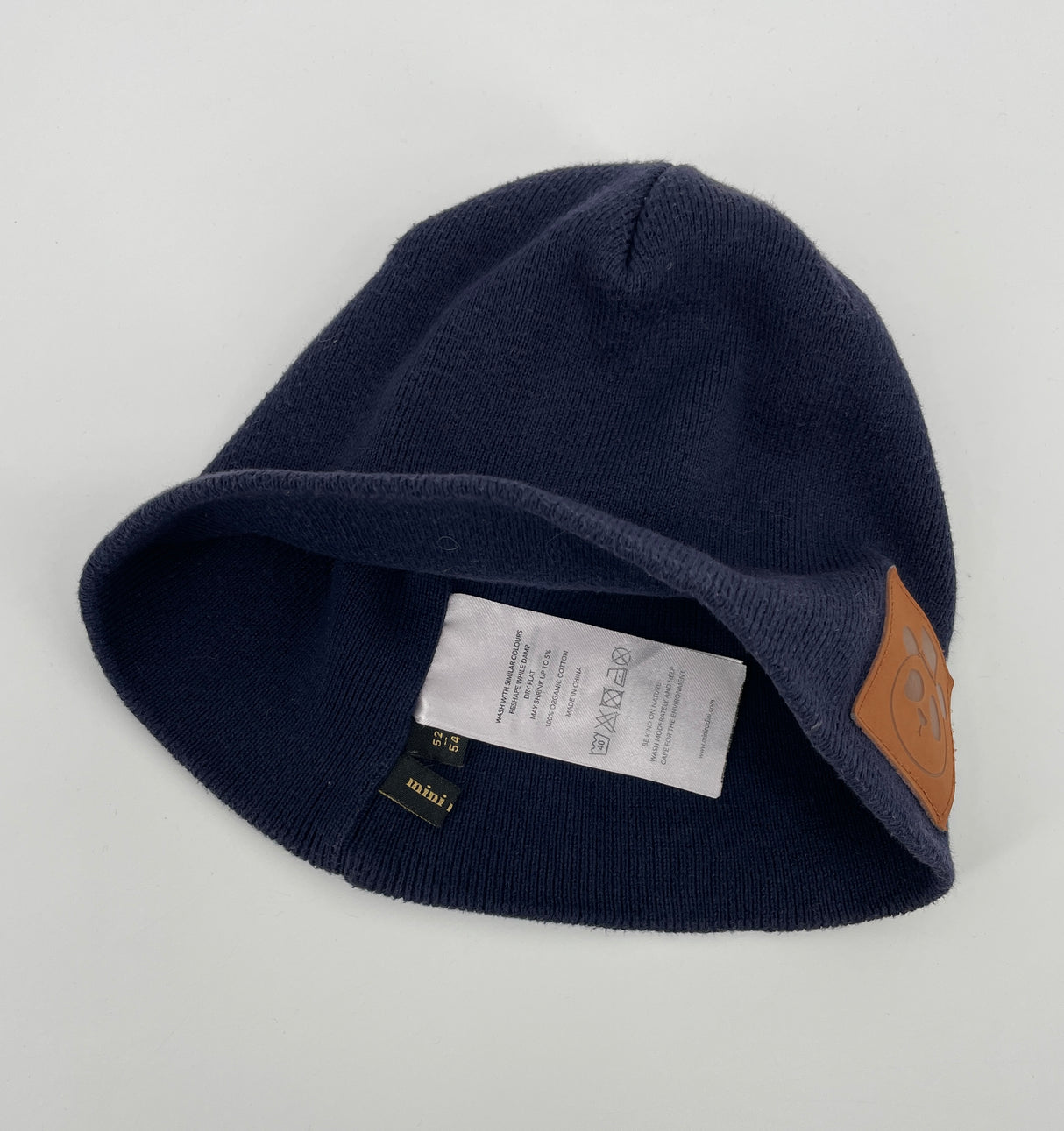 Muts Beanie Rib Donkerblauw Maat 3 - 9 Jaar