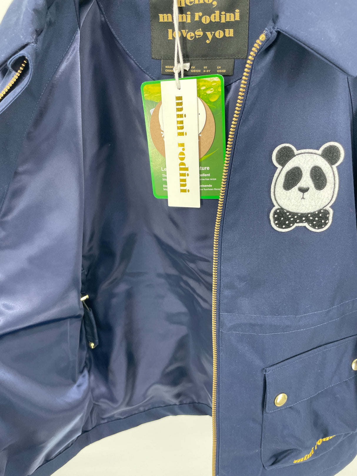 Jas Donkerblauw Panda Maat 128 / 134