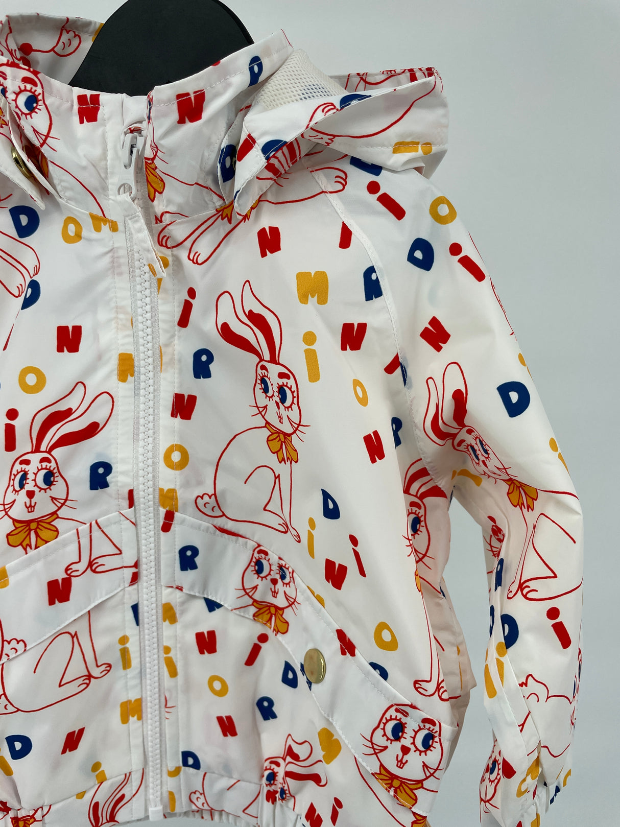 Windstopper Jas Beige Konijnen Print