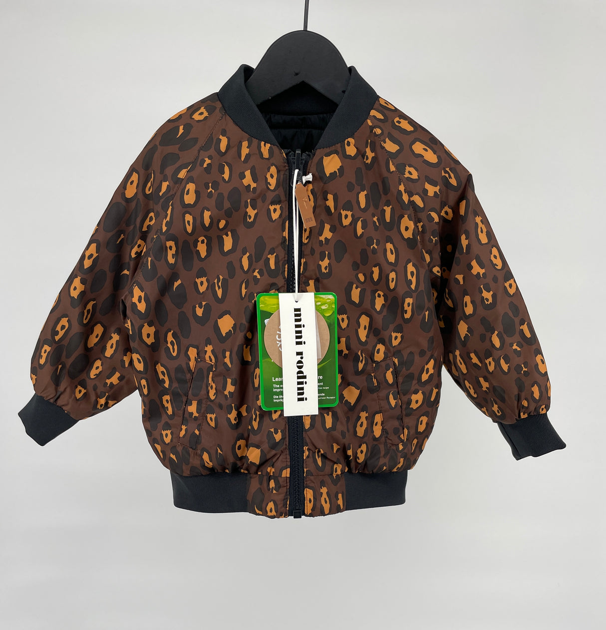 Baseball Jas Rerversible Zwart of Luipaard Maat 80 / 86