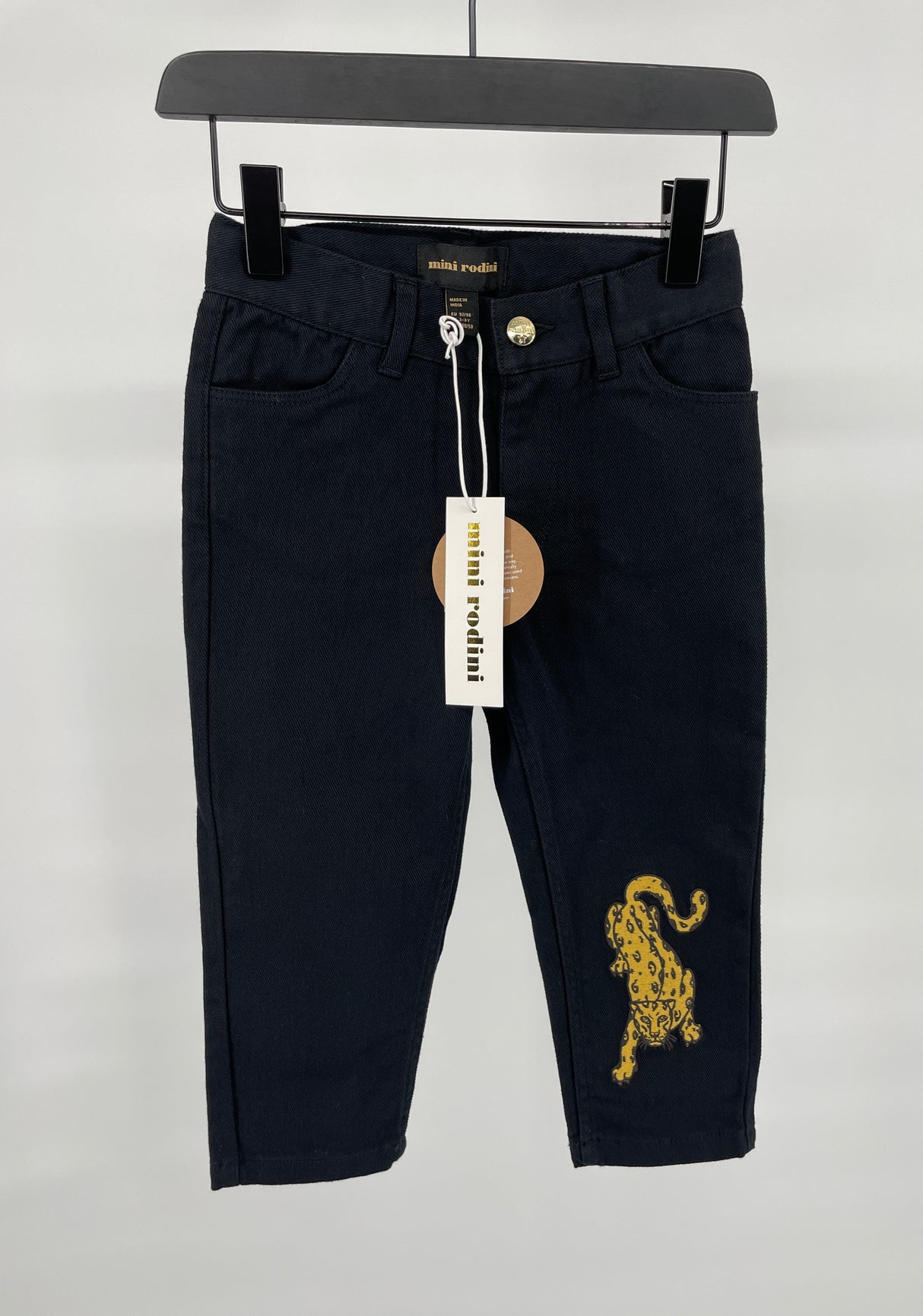 Jeans Zwart Luipaard Maat 92 / 98