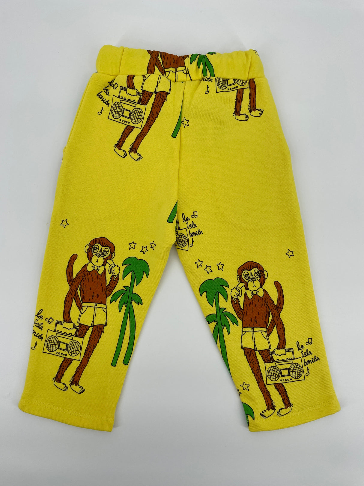 Joggingbroek Geel Apen Maat 80 / 86