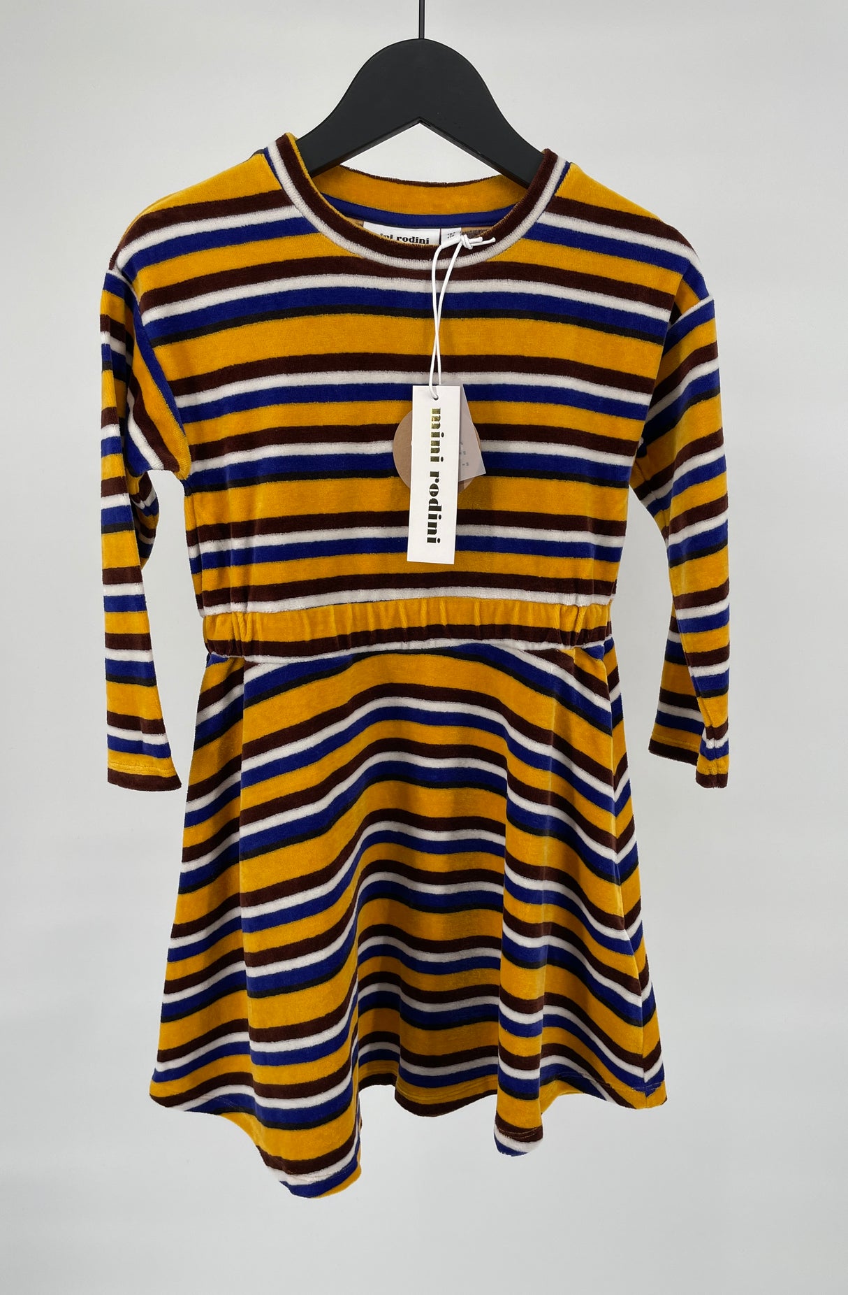 Jurk Velours Geel Strepen