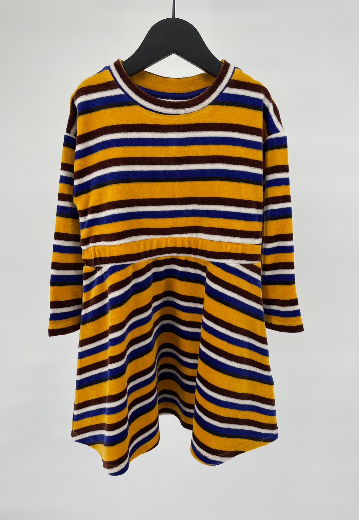 Jurk Velours Geel Strepen