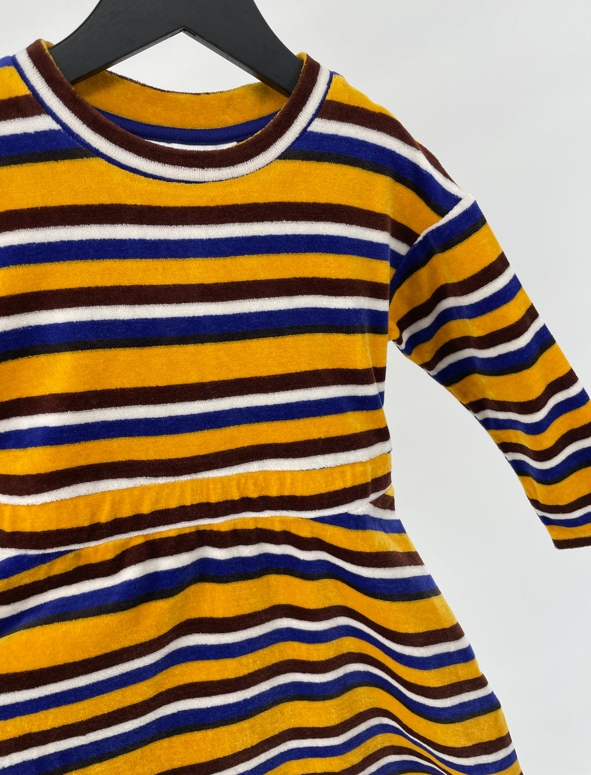 Jurk Velours Geel Strepen