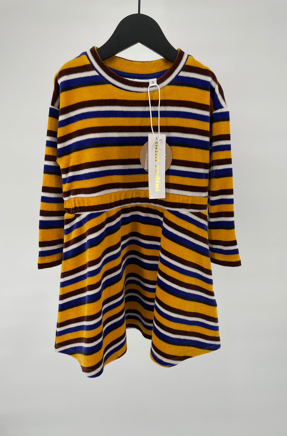 Jurk Velours Geel Strepen