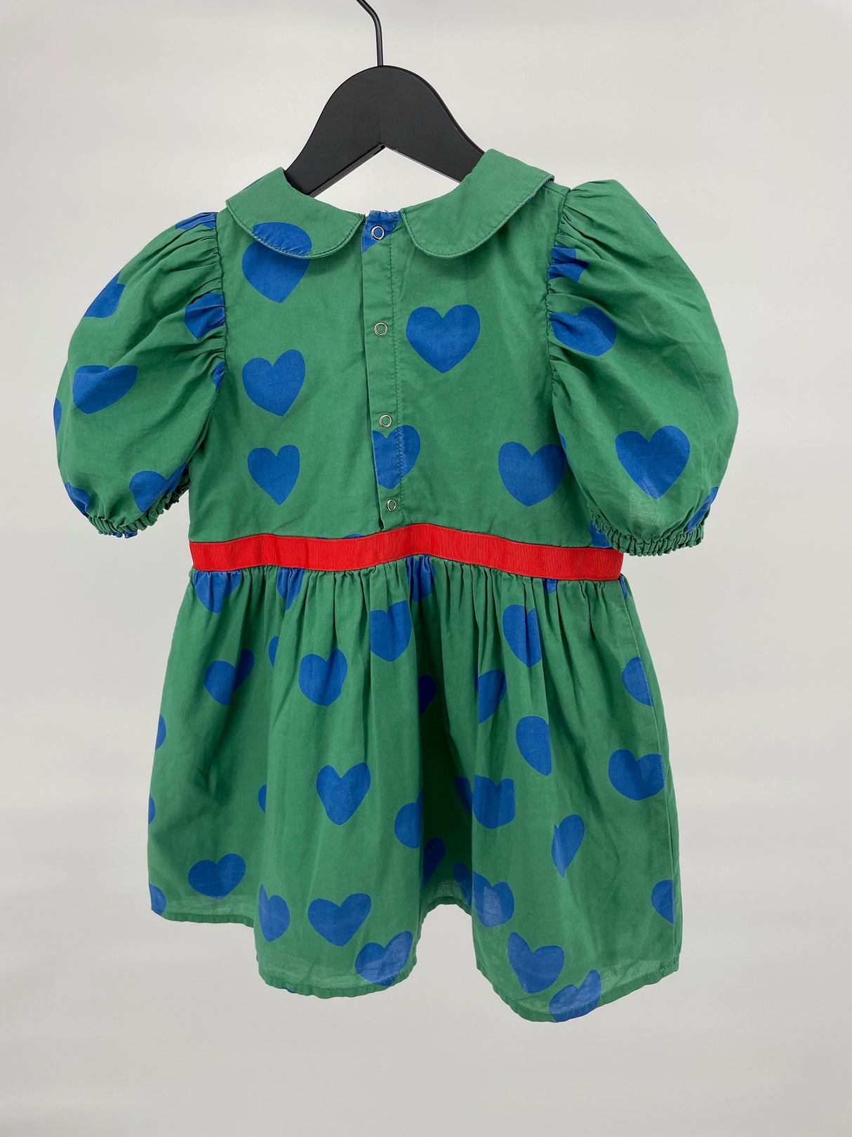 Jurk Groen Hartjes Maat 92 / 98