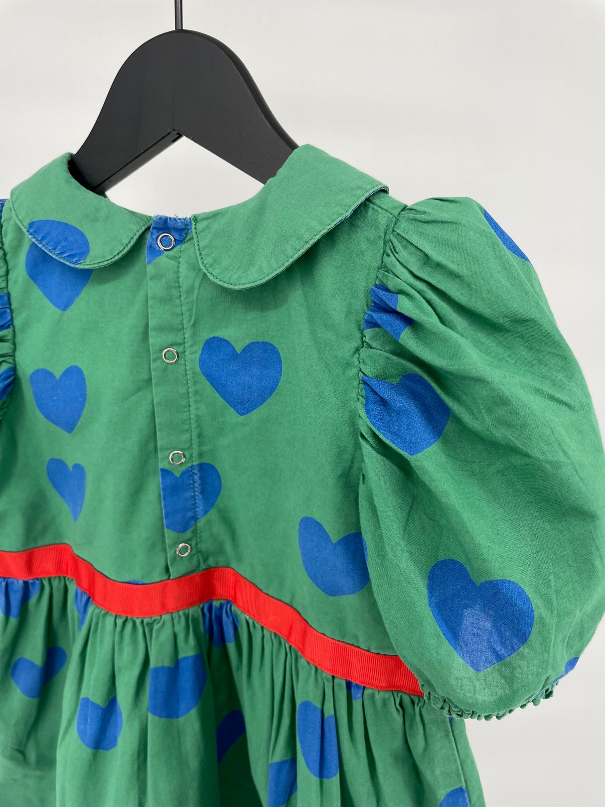 Jurk Groen Hartjes Maat 92 / 98