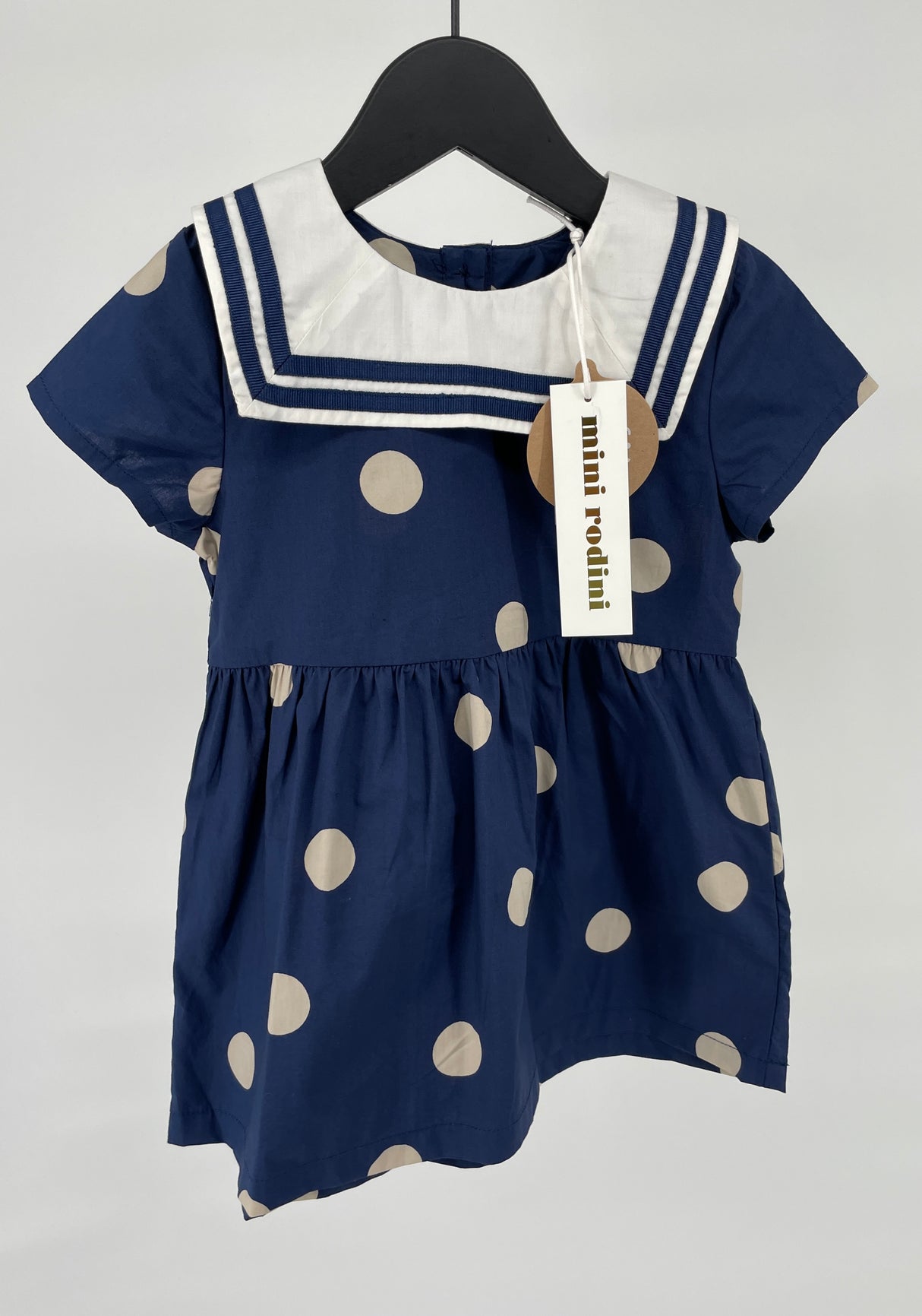 Jurk Matroos Donkerblauw Stippen