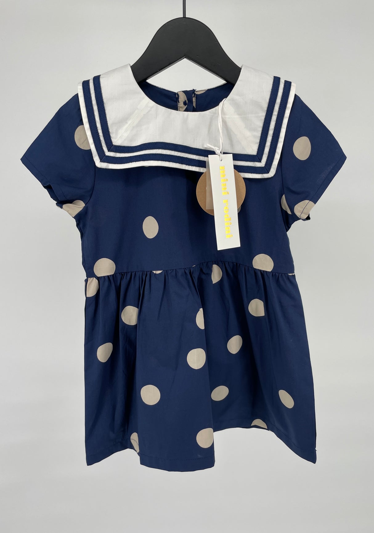 Jurk Matroos Donkerblauw Stippen