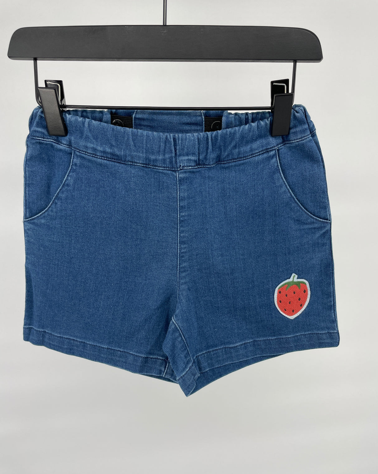 Korte Broek Blauw Denim Aardbei