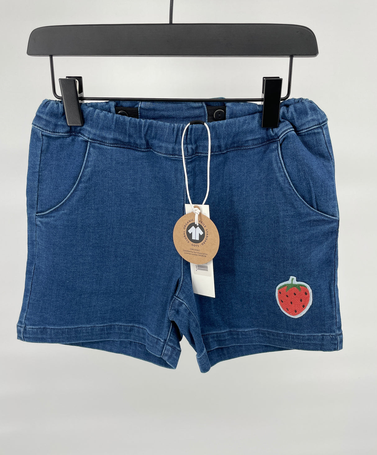 Korte Broek Blauw Denim Aardbei
